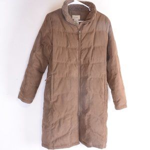 L.L. Bean goose down brown knee-length parka!